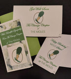 The Moles Assorted Greeting Cards personalized with Chapter Name