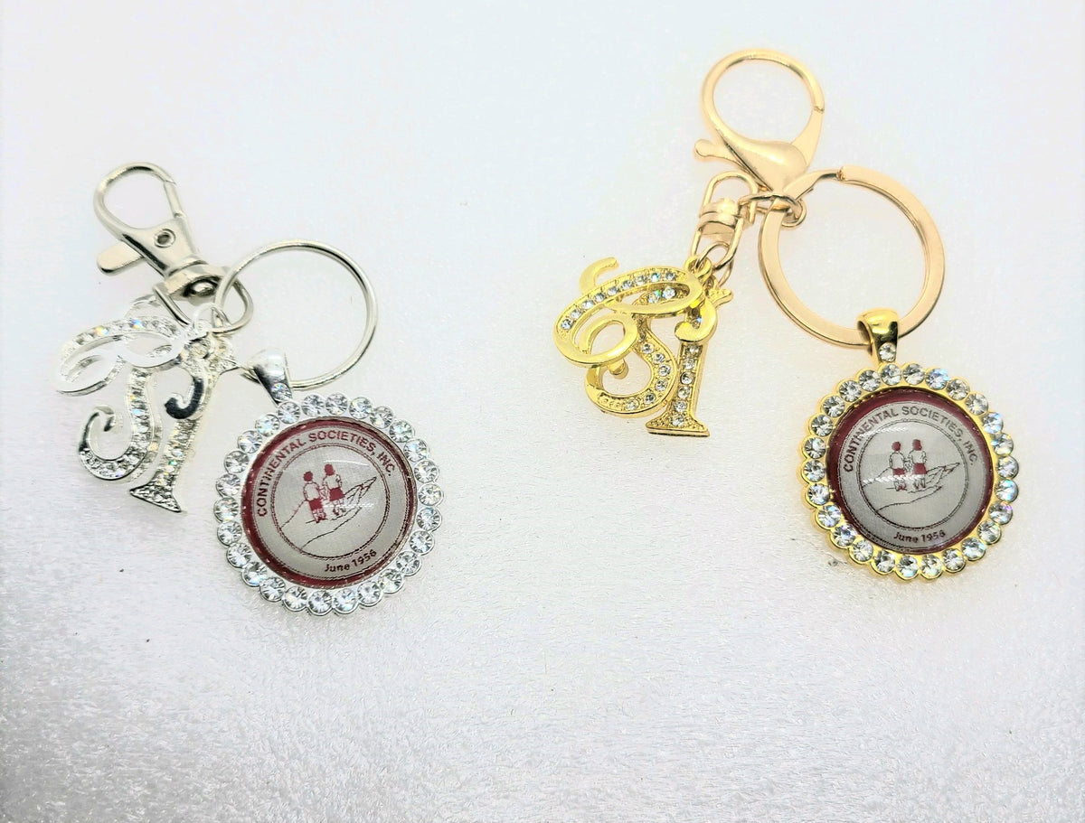 The Continentals Inc Keychain with Logo and Rhinestone Frame – BLR ...