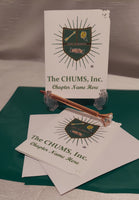 The CHUMS Inc Note Cards with Chapter Name