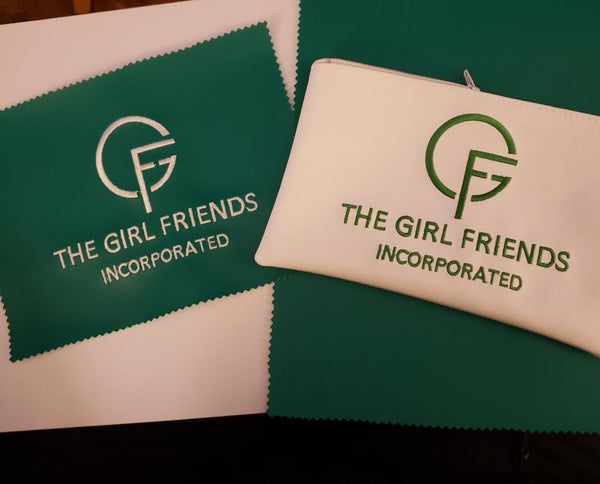 The Girl Friends Inc Zip Pouch with Embroidered Logo
