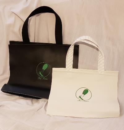 The Moles White or Black Vegan Leather Tote with Embroidered Logo