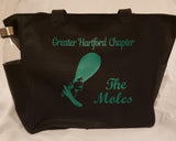 The Moles White and Black Canvas Tote Bag