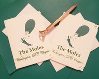 The Moles Note Cards Personalized with Name or Chapter Name and Rhinstone Pen