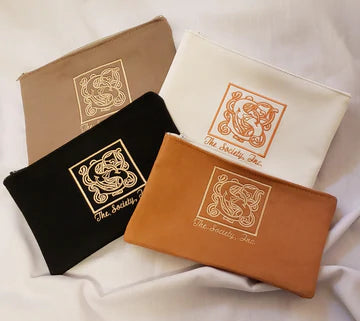 The Society Inc Zip Pouch with Embroidered Logo